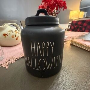 Rae Dunn Black 'Happy Halloween' Canister